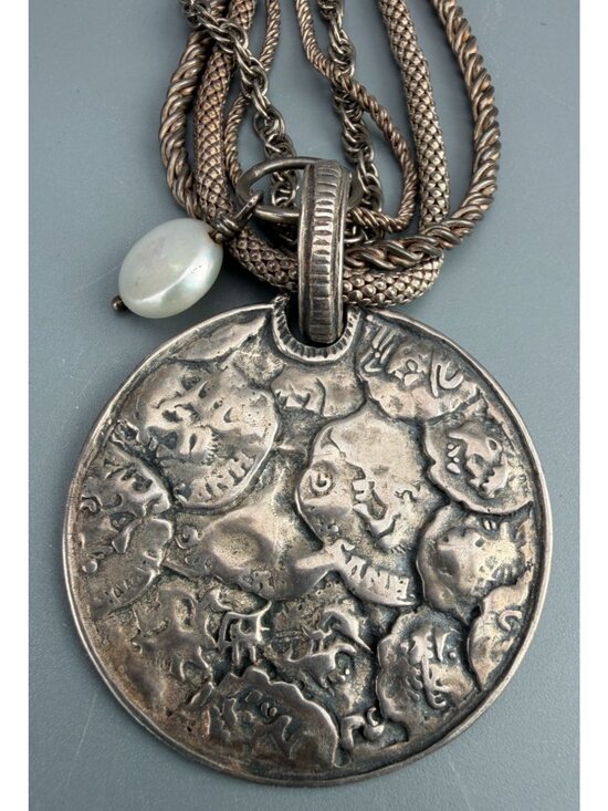 Silpada Jewelry - Vintage Silpada Retired Sterling Silver Multi Strand Coin Pendant Necklace  50g